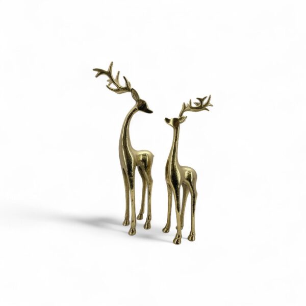 Tall Gold Deer Figurines